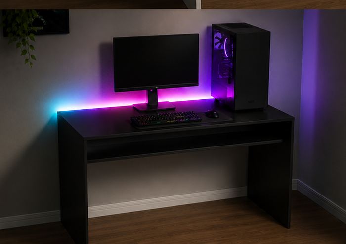 Mesa Gamer Preta 1,40m — InforGamer